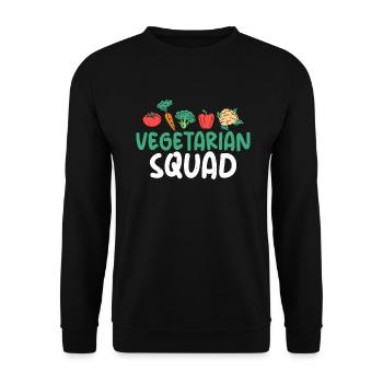 Gemüseliebhaber Vegetarische Geschenke - Unisex Pullover - Schwarz - Vorne - Alina (178cm) & Michal (187cm)