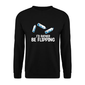 Bouteille d’eau Retournant la bouteille - Sweat-shirt Unisexe - noir - Devant - Alina (178cm) & Michal (187cm)