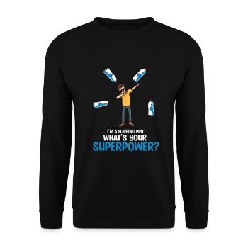 Bouteille d’eau Retournant la bouteille - Sweat-shirt Unisexe - noir - Devant - Alina (178cm) & Michal (187cm)