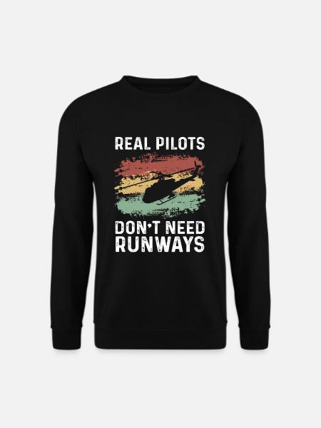 Helicopter Pilot Gift - Unisex Sweatshirt - black