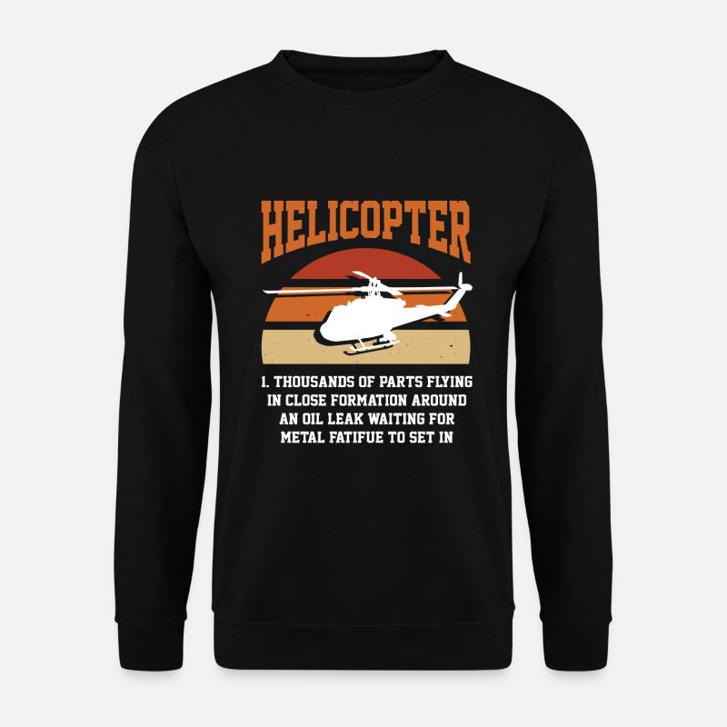Helicopter Pilot Gift - Unisex Sweatshirt - black
