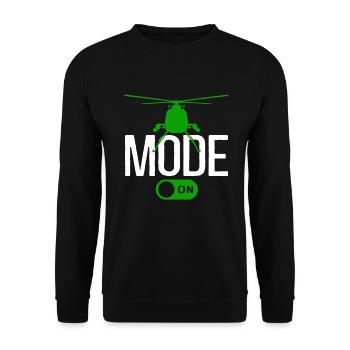 Mode hélicoptère activé - Sweat-shirt Unisexe - noir - Devant - Alina (178cm) & Michal (187cm)