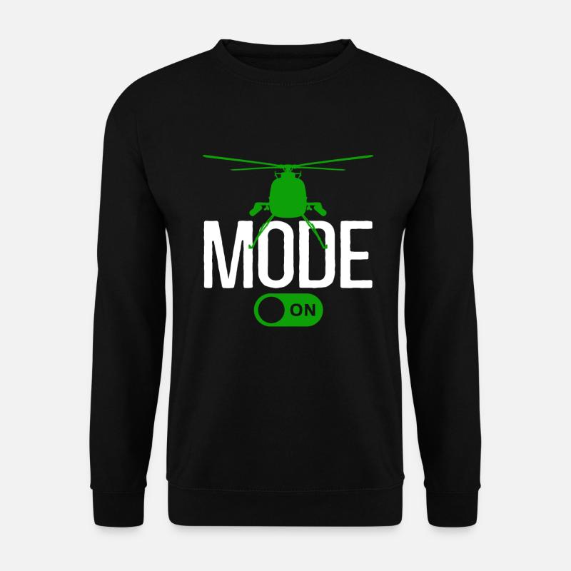 Helikoptermodus Ein - Unisex Pullover - Schwarz