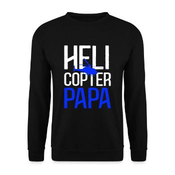 Hélicoptère Papa - Sweat-shirt Unisexe - noir - Devant - Alina (178cm) & Michal (187cm)