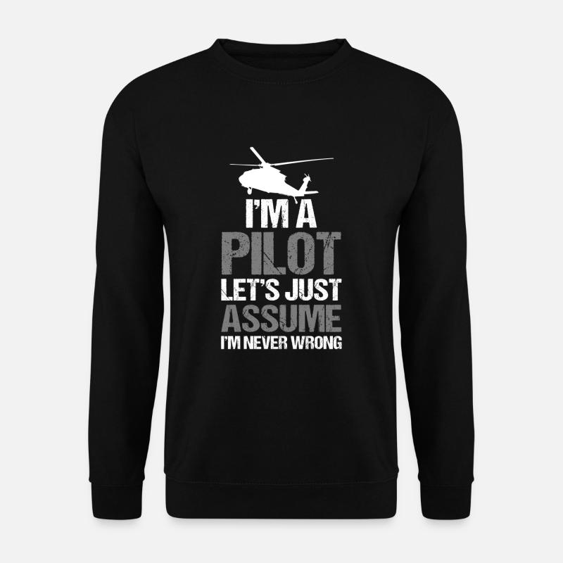 Cadeau de pilote d’hélicoptère - Sweat-shirt Unisexe - noir