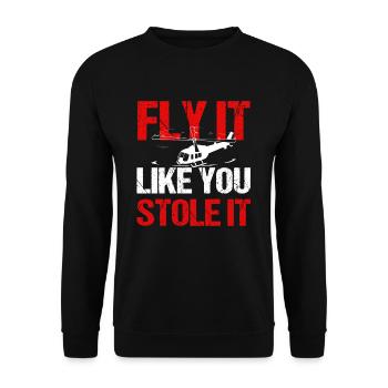 Cadeau de pilote d’hélicoptère - Sweat-shirt Unisexe - noir - Devant - Alina (178cm) & Michal (187cm)
