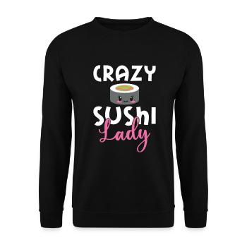 Cadeau pour les amateurs de sushis de cuisine japonaise - Sweat-shirt Unisexe - noir - Devant - Alina (178cm) & Michal (187cm)