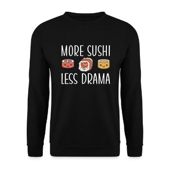 Cadeau pour les amateurs de sushis de cuisine japonaise - Sweat-shirt Unisexe - noir - Devant - Alina (178cm) & Michal (187cm)