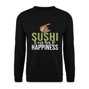 Cadeau pour les amateurs de sushis de cuisine japonaise - Sweat-shirt Unisexe - noir - Devant - Alina (178cm) & Michal (187cm)