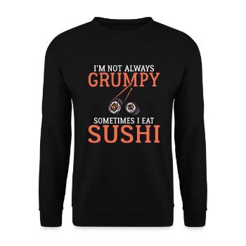 Cadeau pour les amateurs de sushis de cuisine japonaise - Sweat-shirt Unisexe - noir - Devant - Alina (178cm) & Michal (187cm)