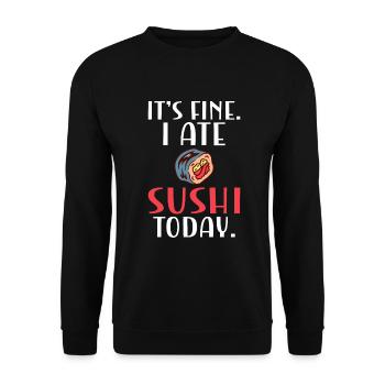 Cadeau pour les amateurs de sushis de cuisine japonaise - Sweat-shirt Unisexe - noir - Devant - Alina (178cm) & Michal (187cm)