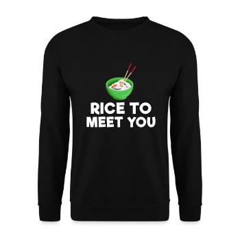 Cadeau pour les amateurs de sushis de cuisine japonaise - Sweat-shirt Unisexe - noir - Devant - Alina (178cm) & Michal (187cm)