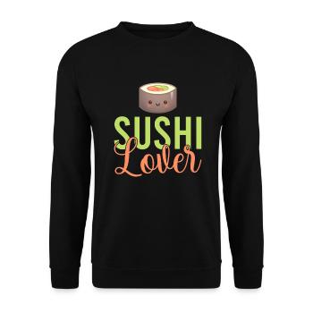 Cadeau pour les amateurs de sushis de cuisine japonaise - Sweat-shirt Unisexe - noir - Devant - Alina (178cm) & Michal (187cm)
