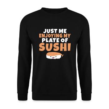 Cadeau pour les amateurs de sushis de cuisine japonaise - Sweat-shirt Unisexe - noir - Devant - Alina (178cm) & Michal (187cm)