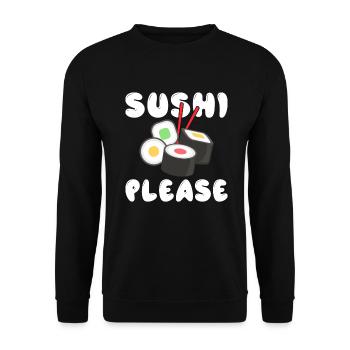 Cadeau pour les amateurs de sushis de cuisine japonaise - Sweat-shirt Unisexe - noir - Devant - Alina (178cm) & Michal (187cm)