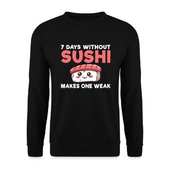 Cadeau pour les amateurs de sushis de cuisine japonaise - Sweat-shirt Unisexe - noir - Devant - Alina (178cm) & Michal (187cm)