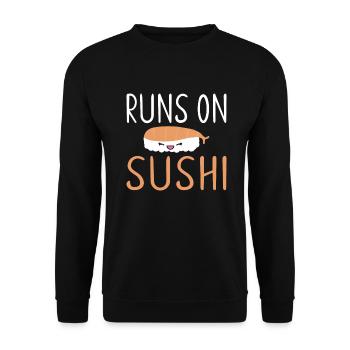 Cadeau pour les amateurs de sushis de cuisine japonaise - Sweat-shirt Unisexe - noir - Devant - Alina (178cm) & Michal (187cm)