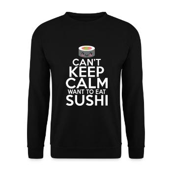 Cadeau pour les amateurs de sushis de cuisine japonaise - Sweat-shirt Unisexe - noir - Devant - Alina (178cm) & Michal (187cm)