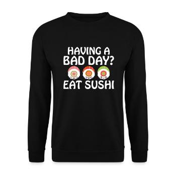 Cadeau pour les amateurs de sushis de cuisine japonaise - Sweat-shirt Unisexe - noir - Devant - Alina (178cm) & Michal (187cm)
