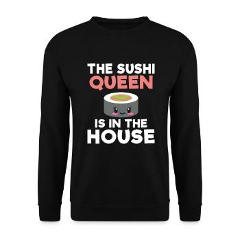 Cadeau pour les amateurs de sushis de cuisine japonaise - Sweat-shirt Unisexe - noir - Devant - Alina (178cm) & Michal (187cm)