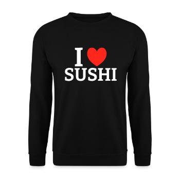 Cadeau pour les amateurs de sushis de cuisine japonaise - Sweat-shirt Unisexe - noir - Devant - Alina (178cm) & Michal (187cm)