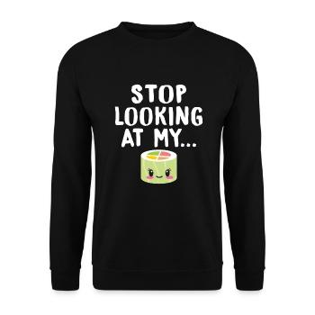 Cadeau pour les amateurs de sushis de cuisine japonaise - Sweat-shirt Unisexe - noir - Devant - Alina (178cm) & Michal (187cm)