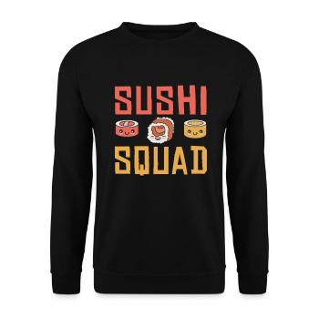 Cadeau pour les amateurs de sushis de cuisine japonaise - Sweat-shirt Unisexe - noir - Devant - Alina (178cm) & Michal (187cm)