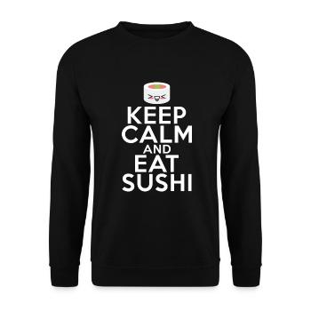 Cadeau pour les amateurs de sushis de cuisine japonaise - Sweat-shirt Unisexe - noir - Devant - Alina (178cm) & Michal (187cm)
