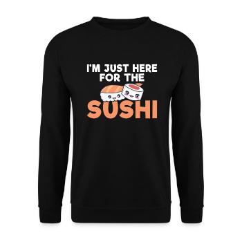 Cadeau pour les amateurs de sushis de cuisine japonaise - Sweat-shirt Unisexe - noir - Devant - Alina (178cm) & Michal (187cm)
