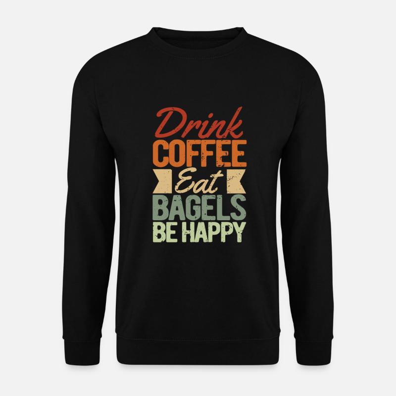 Bagel Gift Funny - Unisex Sweatshirt - black