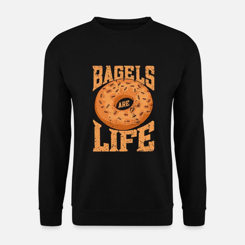 Bagel Gift Funny - Unisex Sweatshirt - black