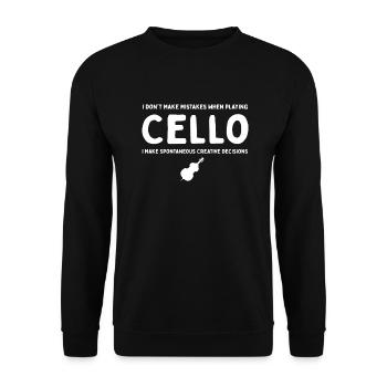 Violoncelle Drôle Cadeau Alto - Sweat-shirt Unisexe - noir - Devant - Alina (178cm) & Michal (187cm)