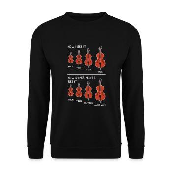 Violoncelle Drôle Cadeau Alto - Sweat-shirt Unisexe - noir - Devant - Alina (178cm) & Michal (187cm)