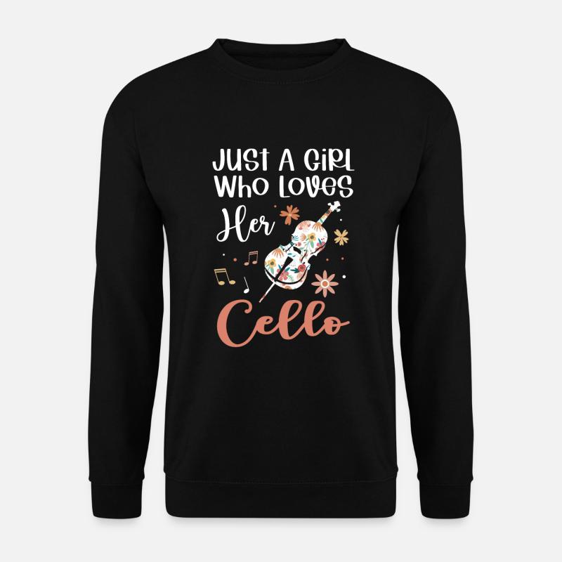 Cello Lustiges Geschenk Viola - Unisex Pullover - Schwarz