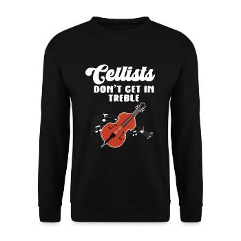 Violoncelle Drôle Cadeau Alto - Sweat-shirt Unisexe - noir - Devant - Alina (178cm) & Michal (187cm)