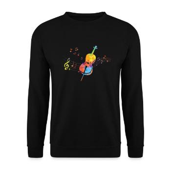 Violoncelle Drôle Cadeau Alto - Sweat-shirt Unisexe - noir - Devant - Alina (178cm) & Michal (187cm)