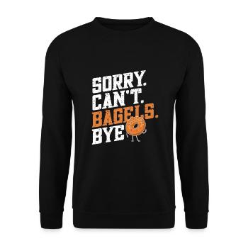 Bagel Cadeau Drôle - Sweat-shirt Unisexe - noir - Devant - Alina (178cm) & Michal (187cm)