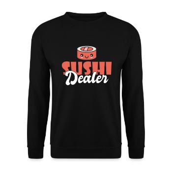 Cadeau pour les amateurs de sushis de cuisine japonaise - Sweat-shirt Unisexe - noir - Devant - Alina (178cm) & Michal (187cm)