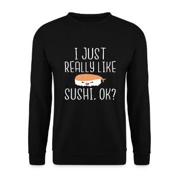 Cadeau pour les amateurs de sushis de cuisine japonaise - Sweat-shirt Unisexe - noir - Devant - Alina (178cm) & Michal (187cm)
