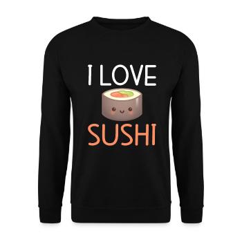 Cadeau pour les amateurs de sushis de cuisine japonaise - Sweat-shirt Unisexe - noir - Devant - Alina (178cm) & Michal (187cm)