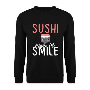 Cadeau pour les amateurs de sushis de cuisine japonaise - Sweat-shirt Unisexe - noir - Devant - Alina (178cm) & Michal (187cm)