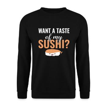 Cadeau pour les amateurs de sushis de cuisine japonaise - Sweat-shirt Unisexe - noir - Devant - Alina (178cm) & Michal (187cm)