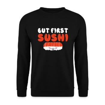 Cadeau pour les amateurs de sushis de cuisine japonaise - Sweat-shirt Unisexe - noir - Devant - Alina (178cm) & Michal (187cm)