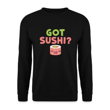 Cadeau pour les amateurs de sushis de cuisine japonaise - Sweat-shirt Unisexe - noir - Devant - Alina (178cm) & Michal (187cm)