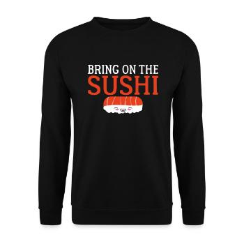 Cadeau pour les amateurs de sushis de cuisine japonaise - Sweat-shirt Unisexe - noir - Devant - Alina (178cm) & Michal (187cm)