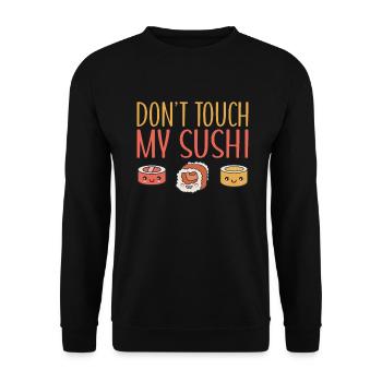Cadeau pour les amateurs de sushis de cuisine japonaise - Sweat-shirt Unisexe - noir - Devant - Alina (178cm) & Michal (187cm)