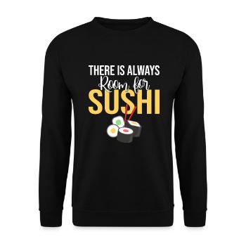 Cadeau pour les amateurs de sushis de cuisine japonaise - Sweat-shirt Unisexe - noir - Devant - Alina (178cm) & Michal (187cm)