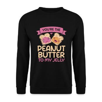 Cadeau amoureux du beurre de cacahuète - Sweat-shirt Unisexe - noir - Devant - Alina (178cm) & Michal (187cm)