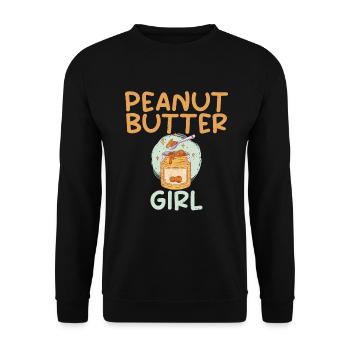 Cadeau amoureux du beurre de cacahuète - Sweat-shirt Unisexe - noir - Devant - Alina (178cm) & Michal (187cm)