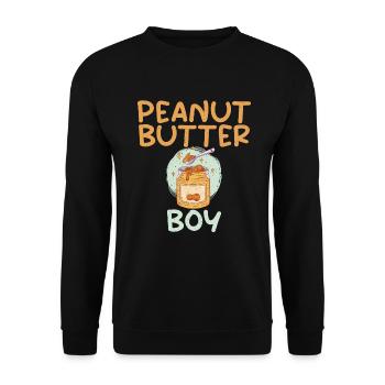 Cadeau amoureux du beurre de cacahuète - Sweat-shirt Unisexe - noir - Devant - Alina (178cm) & Michal (187cm)